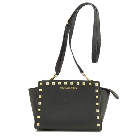 Michael Kors Long Shoulder Studded Bag Leather Women's - Picture 1 of 10